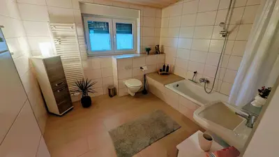 Ein Badezimmer in der Unterkunft Haus Meiler