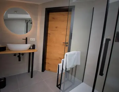 Ein Badezimmer in der Unterkunft Landgasthof zur Leonie - Wirtshaus & Boutiquehotel