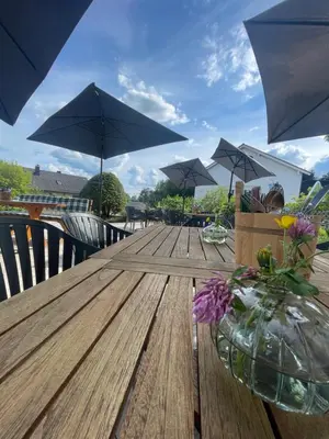 Ein Balkon oder eine Terrasse in der Unterkunft Landgasthof zur Leonie - Wirtshaus & Boutiquehotel