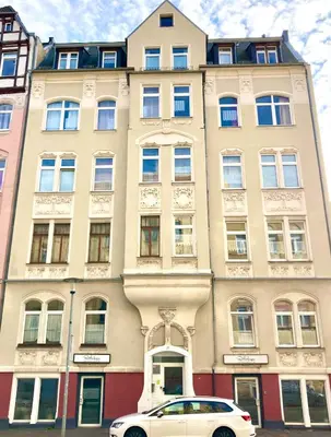 Das Gebäude in dem sich die Ferienwohnung befindet