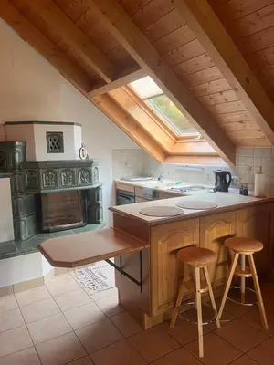 Küche/Küchenzeile in der Unterkunft Ferienwohnung Kern