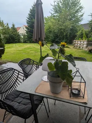 Ein Garten an der Unterkunft Ferienwohnung Sperber