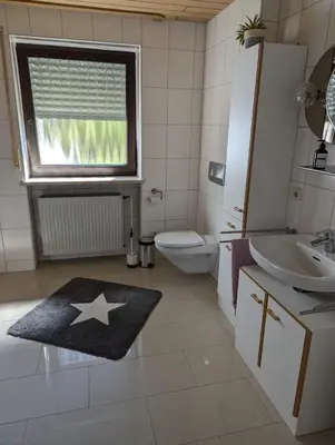 Ein Badezimmer in der Unterkunft Ferienwohnung Sperber