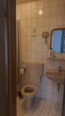 Ein Badezimmer in der Unterkunft Gasthof-Pension Silberhaus