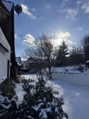 Ferienhaus Glücklich am Bach im Winter