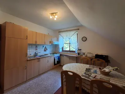 Küche/Küchenzeile in der Unterkunft Ferienwohnung Fichtelwald