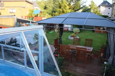 Ein Garten an der Unterkunft FeWo Schätzler