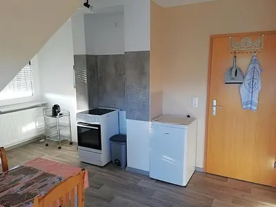 Küche/Küchenzeile in der Unterkunft Ferienwohnung Linden