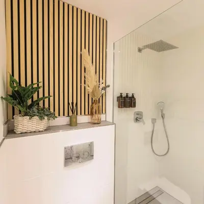 Ein Badezimmer in der Unterkunft EssenzApartment Hof, 24h Checkin, Parkplatz, WLan300Mbit