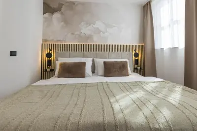 Ein Bett oder Betten in einem Zimmer der Unterkunft EssenzApartment Hof, 24h Checkin, Parkplatz, WLan300Mbit