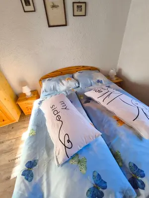Ein Bett oder Betten in einem Zimmer der Unterkunft Haus Sonneneck 2