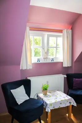 Ein Sitzbereich in der Unterkunft LANDGASTHAUS Döbraberg