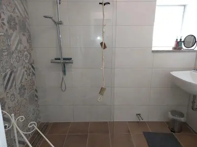 Ein Badezimmer in der Unterkunft Ferienwohnungen Alte Schmiede