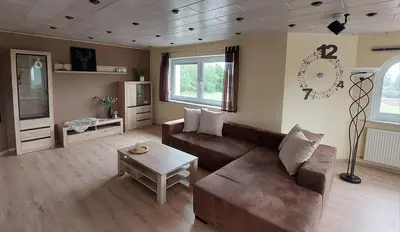 Ein Sitzbereich in der Unterkunft Wohnung in Selbitz