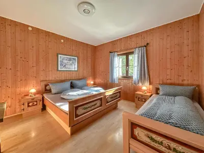 Ein Bett oder Betten in einem Zimmer der Unterkunft Rehberg Hütte