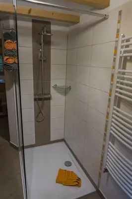 Ein Badezimmer in der Unterkunft Ferienwohnung Lämpelberg