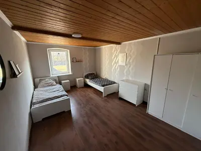 Ein Bett oder Betten in einem Zimmer der Unterkunft Hornschuchstr 74 A Monteurs Unterkunft in Wunsiedel