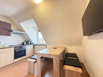 Küche/Küchenzeile in der Unterkunft SWF123 gemütliche Monteurwohnung