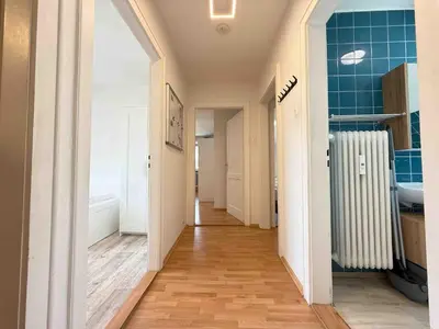 Ein Bett oder Betten in einem Zimmer der Unterkunft SWF123 gemütliche Monteurwohnung