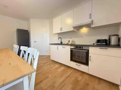 Küche/Küchenzeile in der Unterkunft AM1237 moderne Monteurwohnung mit Balkon