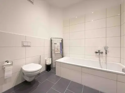 Ein Badezimmer in der Unterkunft AM1237 moderne Monteurwohnung mit Balkon