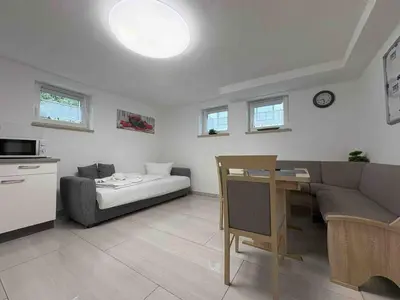 Ein Bett oder Betten in einem Zimmer der Unterkunft STB115 praktische Monteurwohnung