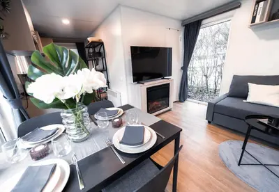 Ein Sitzbereich in der Unterkunft Tiny House mit Terrasse und Garten in Altstadtnähe inkl Parkplatz
