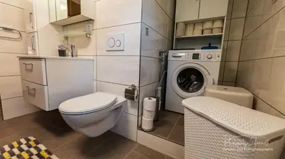 Ein Badezimmer in der Unterkunft Ferienwohnung an der Wilden Rodach