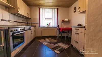 Küche/Küchenzeile in der Unterkunft Ferienwohnung an der Wilden Rodach