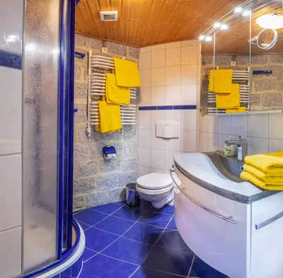 Ein Badezimmer in der Unterkunft Märchenhafte Ferienhäuser