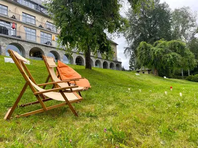 Ein Garten an der Unterkunft Sonnenhof
