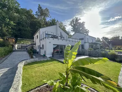 Ein Garten an der Unterkunft Wolfring