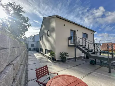 Ein Balkon oder eine Terrasse in der Unterkunft Wolfring