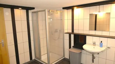 Ein Badezimmer in der Unterkunft Ferienhaus im Fichtelgebirge