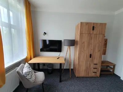 Ein Sitzbereich in der Unterkunft Pension Kursprung
