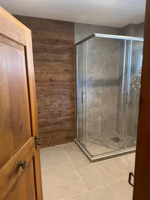 Ein Badezimmer in der Unterkunft Historische Apartment in Haus mit Herz