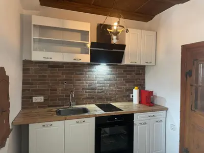 Küche/Küchenzeile in der Unterkunft Historische Apartment in Haus mit Herz