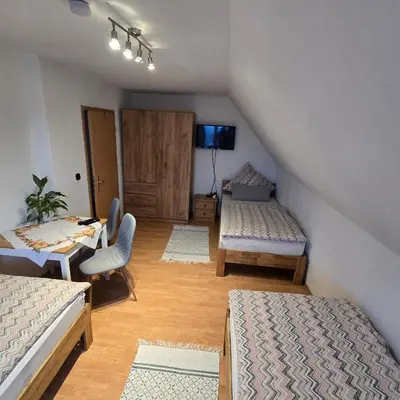Ein Bett oder Betten in einem Zimmer der Unterkunft Lauterhofen Haus