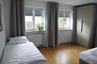 Ein Bett oder Betten in einem Zimmer der Unterkunft Ferienwohnung Naznhaus