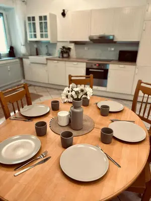 Küche/Küchenzeile in der Unterkunft Ferienwohnung Naznhaus