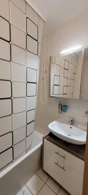 Ein Badezimmer in der Unterkunft Goethe Apartment