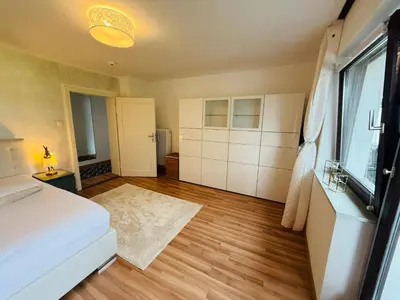 Ein Bett oder Betten in einem Zimmer der Unterkunft Voll ausgestattete und sehr saubere Ferienwohnung zu vermieten