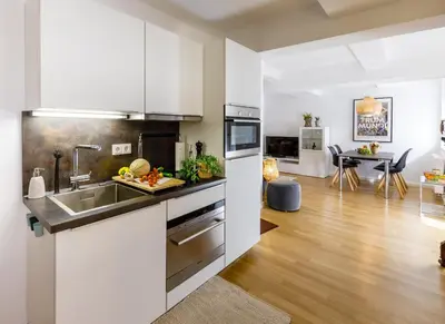 Küche/Küchenzeile in der Unterkunft Boutique Apartment Parsifal