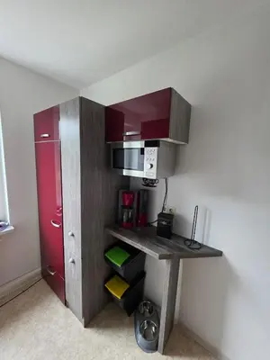 Küche/Küchenzeile in der Unterkunft Ferienwohnung Wagner