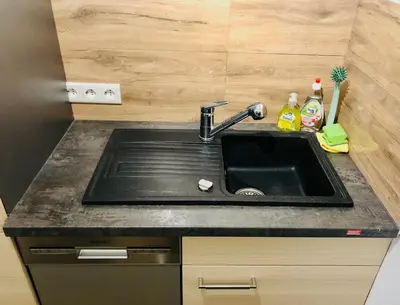 Küche/Küchenzeile in der Unterkunft Idyllische Ferienwohnung bei Weißenstadt am See