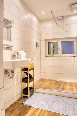Ein Badezimmer in der Unterkunft Krumpes Quarters
