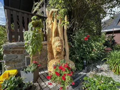 Ein Garten an der Unterkunft Neubert