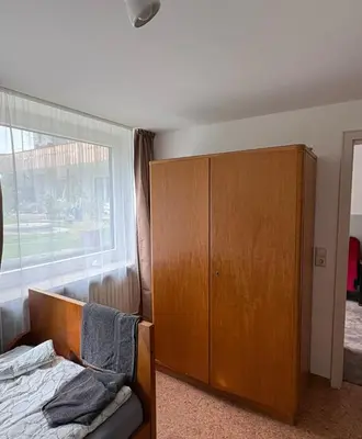 Ein Sitzbereich in der Unterkunft Room!Moor