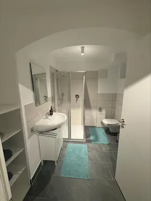 Ein Badezimmer in der Unterkunft Schlossblick