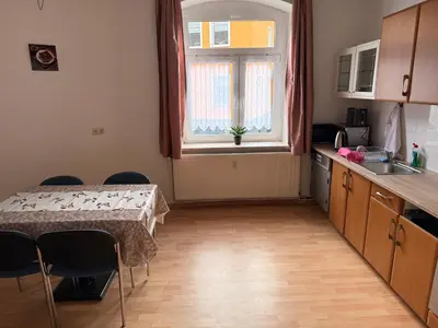 Küche/Küchenzeile in der Unterkunft Ferienwohnung Goldener Drache